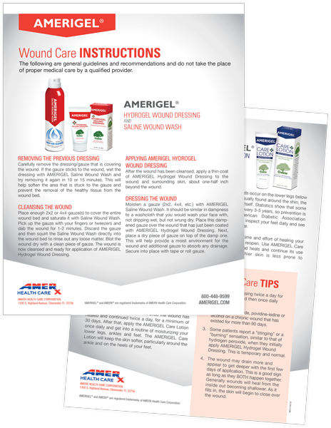 AMERIGEL Instructions Sheets